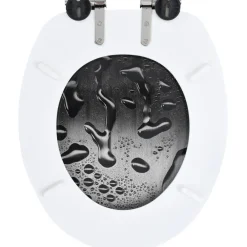 New WC-istuimen kansi soft-close MDF vesipisarakuvio Wc-Istuinten Varaosat