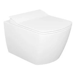 Hot WC-istuin Elegant Rim-Off seinämalli valkoinen soft-close kansi Wc-Istuimet Ilman Huuhtelukaulusta