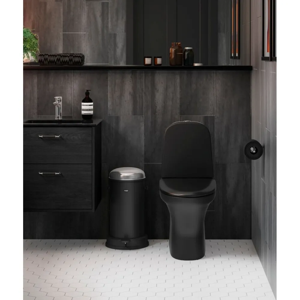 WC-istuin Estetic 8300, S/P-piilolukko, Soft Close -kansi, mattamusta*Gustavsberg Online