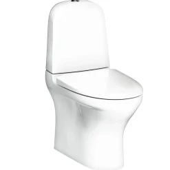 WC-istuin Estetic 8300 piilo S/P-lukko, Hygienic Flush, C+, valkoinen Wc-Istuimet, Viemäröinti Lattiaan (S-Lukko)|Wc-Istuimet Ilman Huuhtelukaulusta