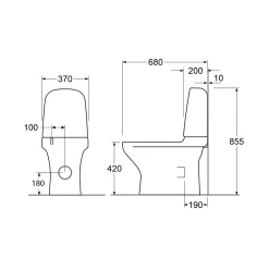 WC-istuin Estetic 8300 piilo S/P-lukko, Hygienic Flush, C+, valkoinen Wc-Istuimet, Viemäröinti Lattiaan (S-Lukko)|Wc-Istuimet Ilman Huuhtelukaulusta