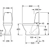 WC-istuin Nautic 1500 Hygienic Flush kaksoishuuhtelu piilo S-Lukko + istuinkansi Nautic 9M24*Gustavsberg