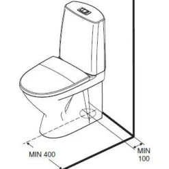WC-istuin Seven D 10 ilman kiinnitysreikiä ja istuinta 1-huuhtelu*Ido Best