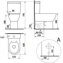 WC-istuin Jalta huuhtelukaulukseton soft-close-kannella kaksoishuuhtelu*Interia Sale