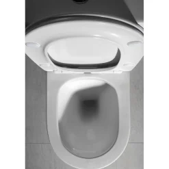 WC-istuin Pako Rimless soft-close -kannella kaksoishuuhtelu, valkoinen*Interia New