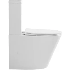 WC-istuin Pako Rimless soft-close -kannella kaksoishuuhtelu, valkoinen*Interia New