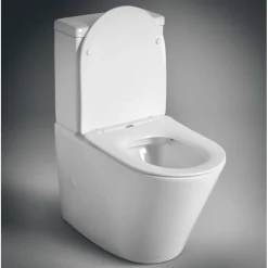 WC-istuin Pako Rimless soft-close -kannella kaksoishuuhtelu, valkoinen*Interia New