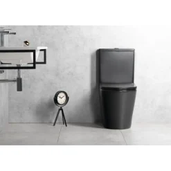 Outlet WC-istuin Pako Rimless soft-close -kannella kaksoishuuhtelu, mattamusta Wc-Istuimet Ilman Huuhtelukaulusta|Wc-Istuimet, Viemäröinti Taakse (P-Lukko)