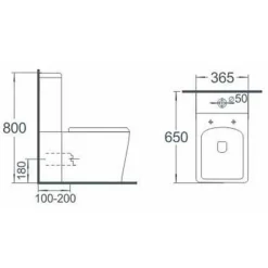 Discount WC-istuin Porta soft-close -kannella kaksoishuuhtelu Wc-Istuimet, Viemäröinti Taakse (P-Lukko)