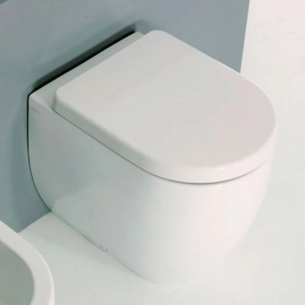 WC-istuin Flo S/P-lukko lattiamalli valkoinen*Kerasan