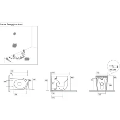 Discount WC-istuin Nolita Tech 5318TK Rimless lattiamalli S/P-lukko valkoinen Wc-Istuimet, Viemäröinti Taakse (P-Lukko)|Pesevät Wc-Istuimet