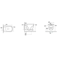 Discount WC-istuin Tribeca Rimless 5114 seinämalli Seinä-Wc