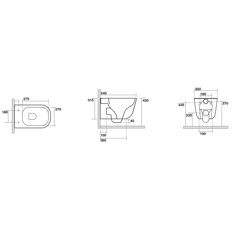 WC-istuin Tribeca Tech Rimless 5114TK Rimless seinämalli valkoinen*Kerasan Clearance
