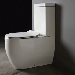 WC-istuin Glomp, huuhtelukaulukseton, valkoinen Wc-Istuimet Ilman Huuhtelukaulusta