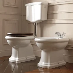 Clearance WC-istuin Retro Low, P-lukko, valkoinen, eri värejä Wc-Istuimet, Viemäröinti Taakse (P-Lukko)