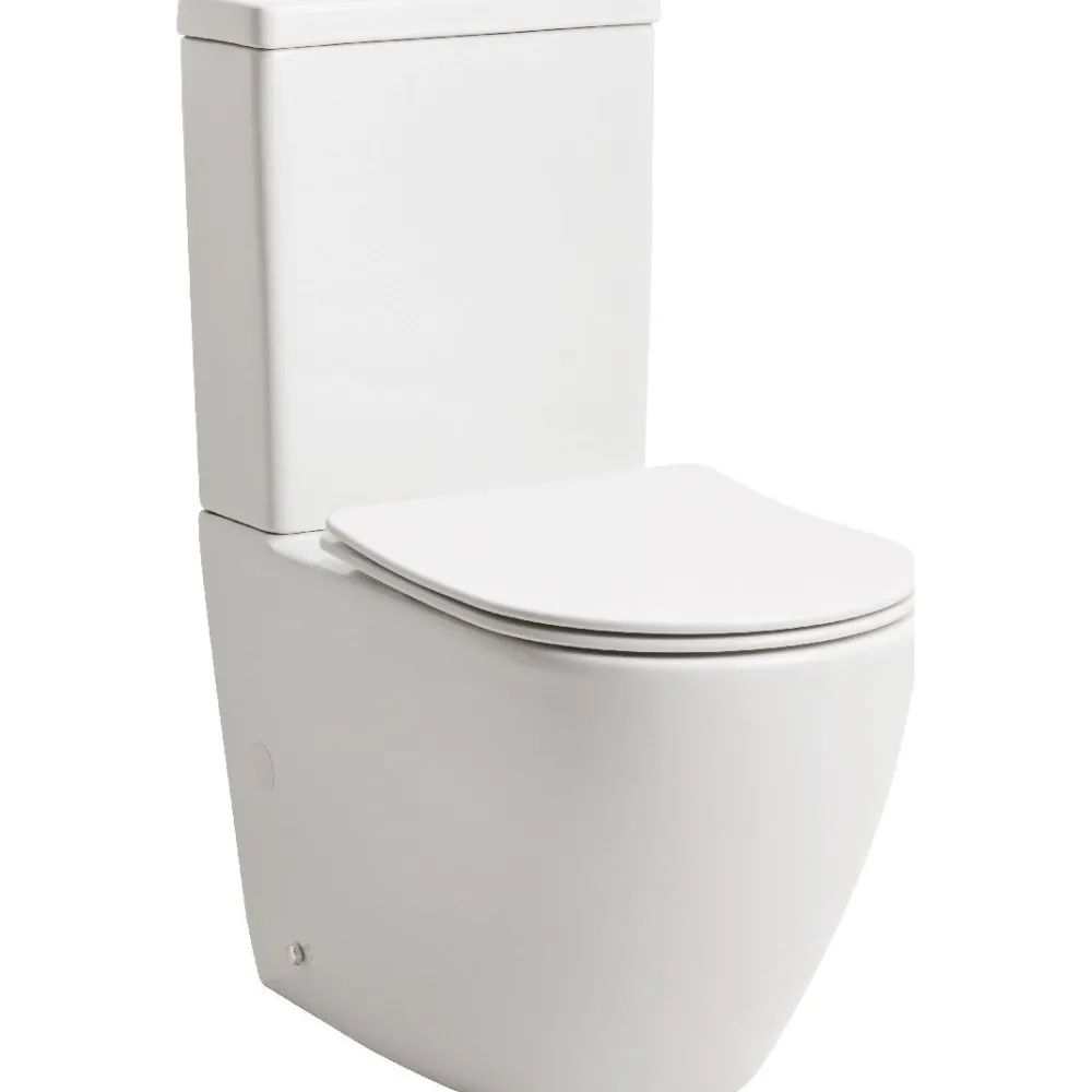 Outlet WC-istuin Studio BTW, soft close -kannella, valkoinen Wc-Istuimet, Viemäröinti Taakse (P-Lukko)