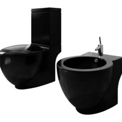 WC-Pönttö & Bidee Sarja Keraaminen Musta*FinePRICE Discount