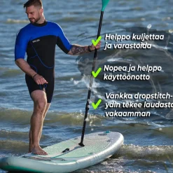 Clearance 2x SUP-lautasetti Standard ilmatäytteinen 275 cm 15 PSI vihreä Vesiurheilu Ja Uimalelut