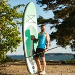 Clearance 2x SUP-lautasetti Standard ilmatäytteinen 275 cm 15 PSI vihreä Vesiurheilu Ja Uimalelut