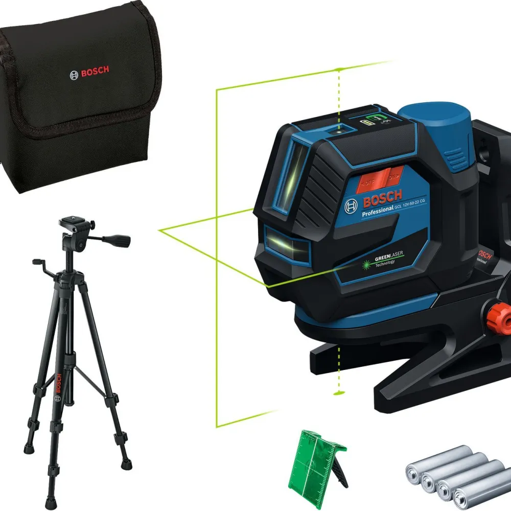Yhdistelmälaser Bosch Professional GCL 12V-50-22 CG sis. BT150, AA-paristot ja tasku*Bosch Power Tools New