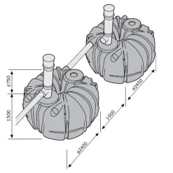 Yhdistämisputkipaketti 160mm SAKO 10 m³ umpisäiliöille*Uponor Discount