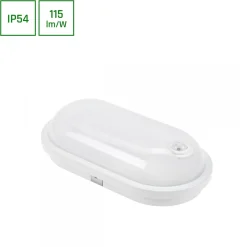 Yleisvalaisin Technic soikea 20W IP54 4000K 270x145x75mm valkoinen Tunnistinvalaisimet