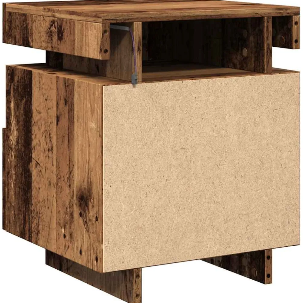 Outlet Yöpöydät LED-valoilla 40x39x48,5 cm, eri värejä ja pakkauskokoja (33073) Huonekalut