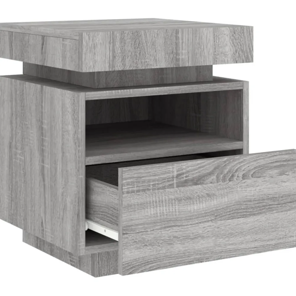 Outlet Yöpöydät LED-valoilla 40x39x48,5 cm, eri värejä ja pakkauskokoja (33073) Huonekalut