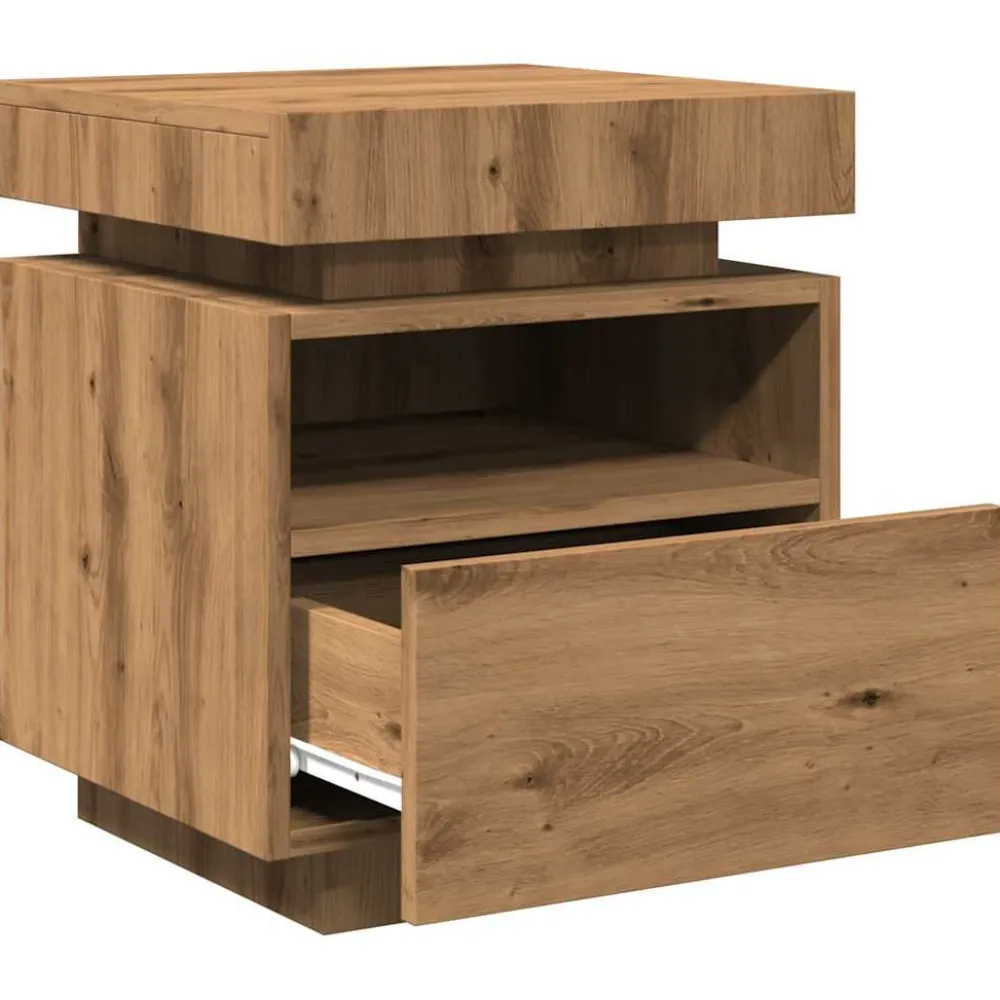 Outlet Yöpöydät LED-valoilla 40x39x48,5 cm, eri värejä ja pakkauskokoja (33073) Huonekalut