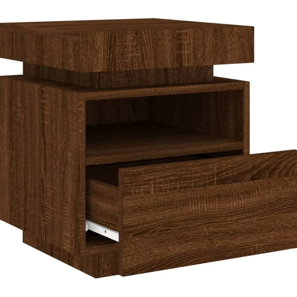 Outlet Yöpöydät LED-valoilla 40x39x48,5 cm, eri värejä ja pakkauskokoja (33073) Huonekalut