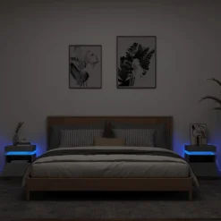 Outlet Yöpöydät LED-valoilla 40x39x48,5 cm, eri värejä ja pakkauskokoja (33073) Huonekalut
