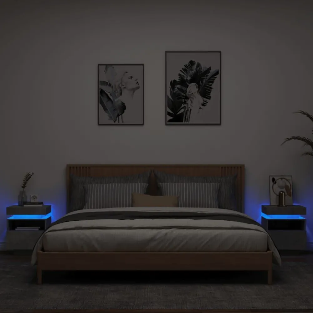Outlet Yöpöydät LED-valoilla 40x39x48,5 cm, eri värejä ja pakkauskokoja (33073) Huonekalut