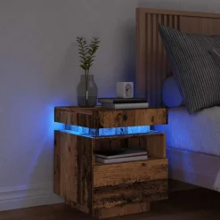 Outlet Yöpöydät LED-valoilla 40x39x48,5 cm, eri värejä ja pakkauskokoja (33073) Huonekalut