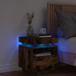 Outlet Yöpöydät LED-valoilla 40x39x48,5 cm, eri värejä ja pakkauskokoja (33073) Huonekalut