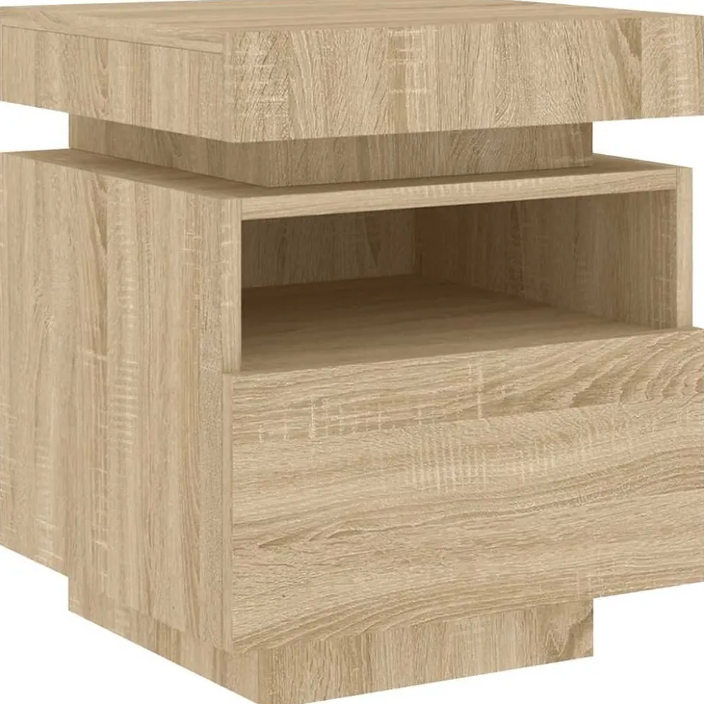 Outlet Yöpöydät LED-valoilla 40x39x48,5 cm, eri värejä ja pakkauskokoja (33073) Huonekalut