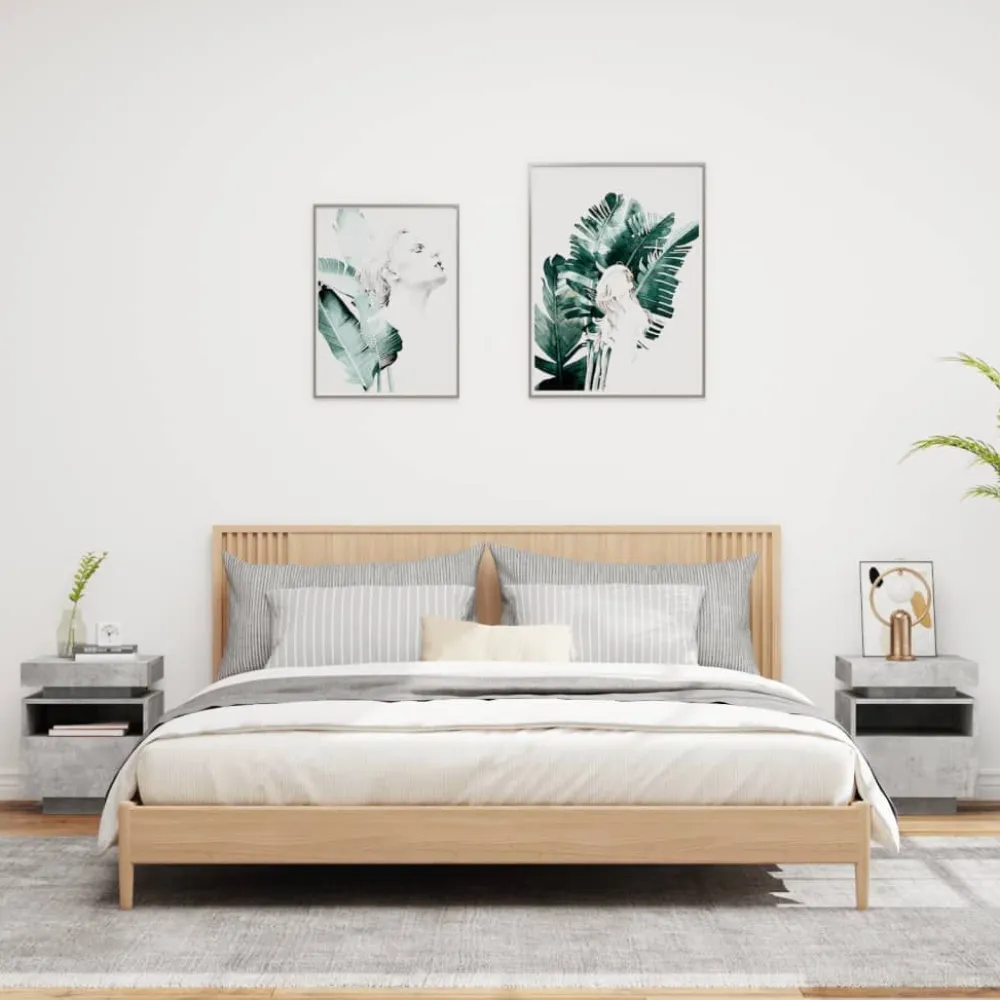 Outlet Yöpöydät LED-valoilla 40x39x48,5 cm, eri värejä ja pakkauskokoja (33073) Huonekalut