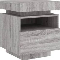 Outlet Yöpöydät LED-valoilla 40x39x48,5 cm, eri värejä ja pakkauskokoja (33073) Huonekalut