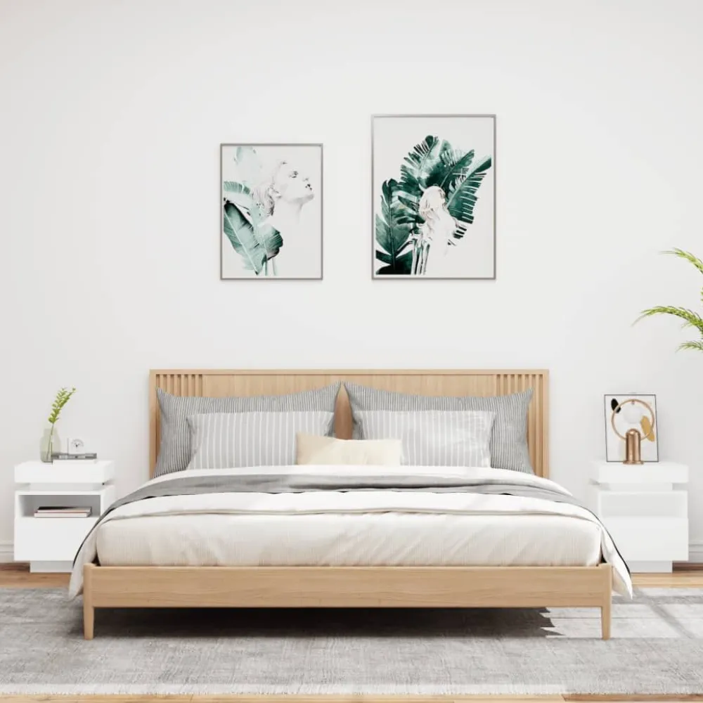 Outlet Yöpöydät LED-valoilla 40x39x48,5 cm, eri värejä ja pakkauskokoja (33073) Huonekalut