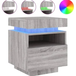 Outlet Yöpöydät LED-valoilla 40x39x48,5 cm, eri värejä ja pakkauskokoja (33073) Huonekalut