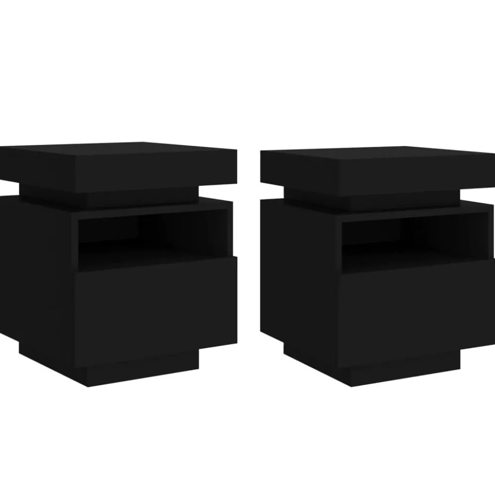 Outlet Yöpöydät LED-valoilla 40x39x48,5 cm, eri värejä ja pakkauskokoja (33073) Huonekalut