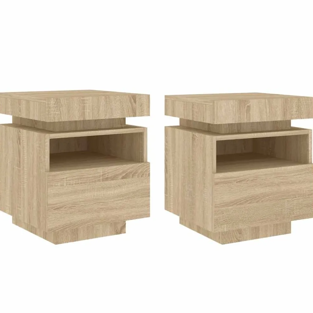 Outlet Yöpöydät LED-valoilla 40x39x48,5 cm, eri värejä ja pakkauskokoja (33073) Huonekalut