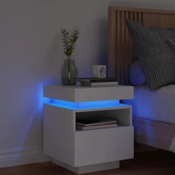 Outlet Yöpöydät LED-valoilla 40x39x48,5 cm, eri värejä ja pakkauskokoja (33073) Huonekalut