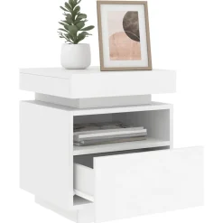 Outlet Yöpöydät LED-valoilla 40x39x48,5 cm, eri värejä ja pakkauskokoja (33073) Huonekalut