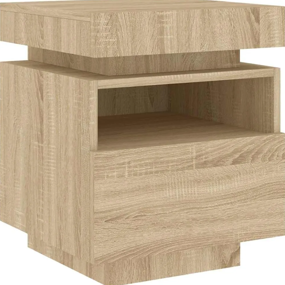 Outlet Yöpöydät LED-valoilla 40x39x48,5 cm, eri värejä ja pakkauskokoja (33073) Huonekalut