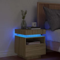 Outlet Yöpöydät LED-valoilla 40x39x48,5 cm, eri värejä ja pakkauskokoja (33073) Huonekalut