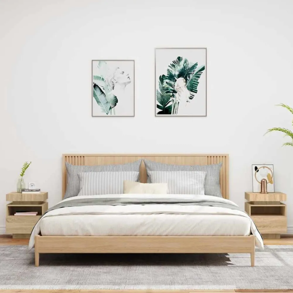 Outlet Yöpöydät LED-valoilla 40x39x48,5 cm, eri värejä ja pakkauskokoja (33073) Huonekalut